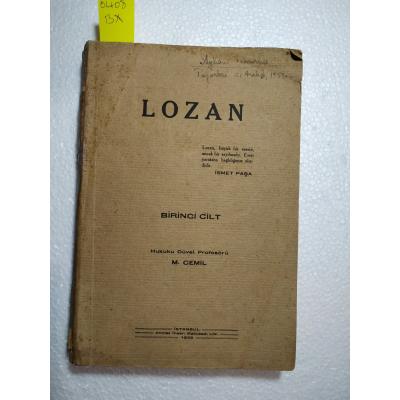 Lozan - 1. cilt / M. CEMİL - Kitap